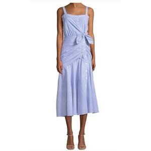 Veronica Beard Marena Stripe Midi Dress Womens Size 12 USA Made